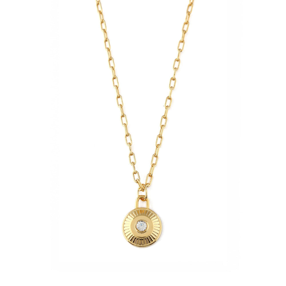 orelia April Birthstone Necklace Made With Swarovski® Crystals - Gold