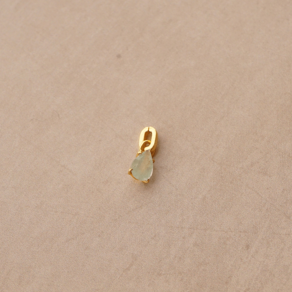 Orelia Aquamarine Teardrop Charm Necklace Style Set