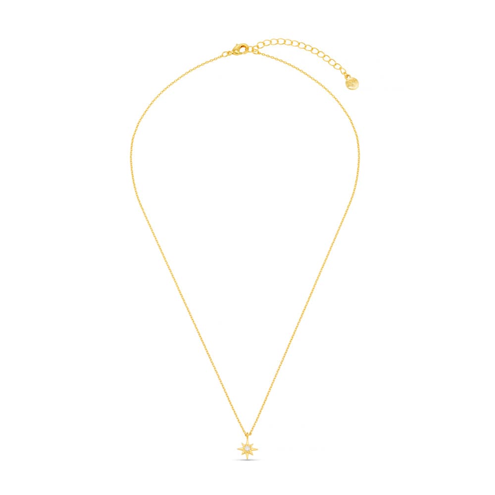 Orelia Crystal Starburst Charm Necklace With Gift Box