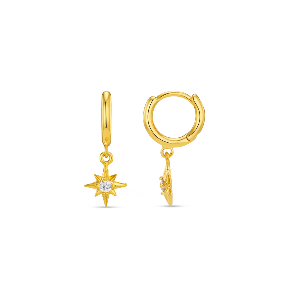 orelia Crystal Starburst Micro Hoop Earring With Gift Box