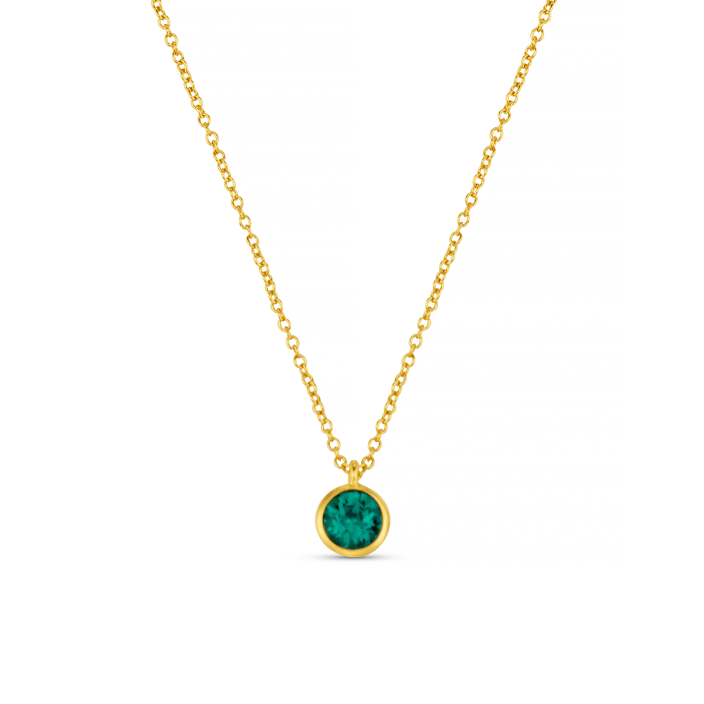 orelia Emerald Necklace Made With Swarovski® Crystals - Gold