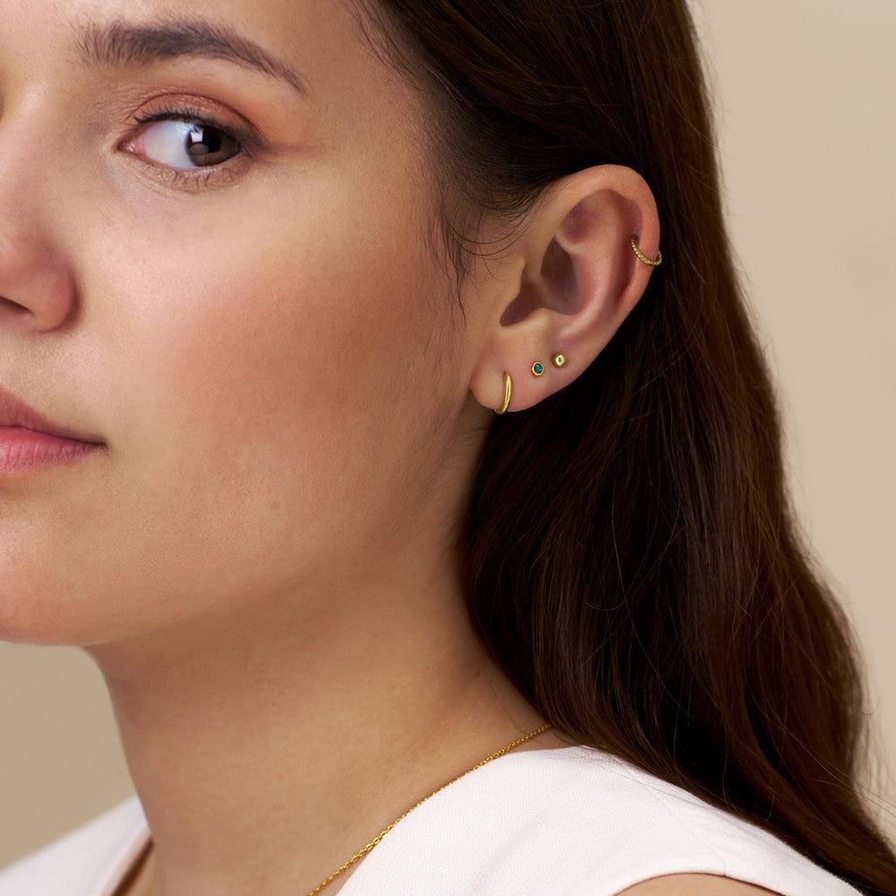 Orelia Emerald Stud & Hoop Earrings Pack Made With Swarovski® Crystals