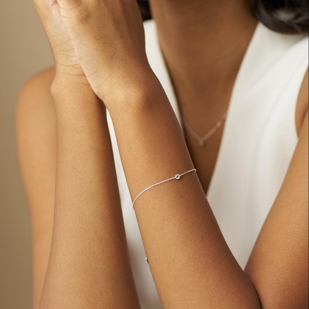 Orelia LUXE Classic Crystal Stationed Bracelet Silver