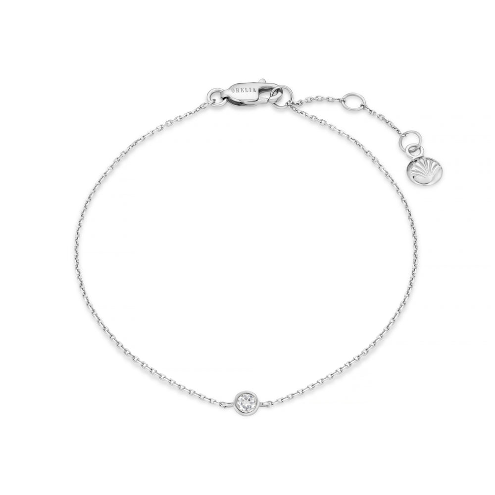 orelia LUXE Classic Crystal Stationed Bracelet Silver