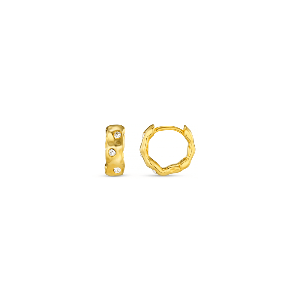 orelia Molten Huggie Hoop Earrings Made With Swarovski® Crystals