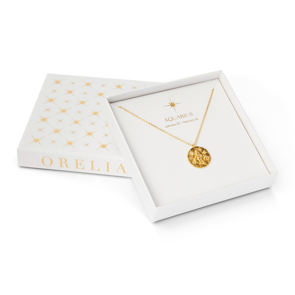 Orelia Aquarius Zodiac Necklace