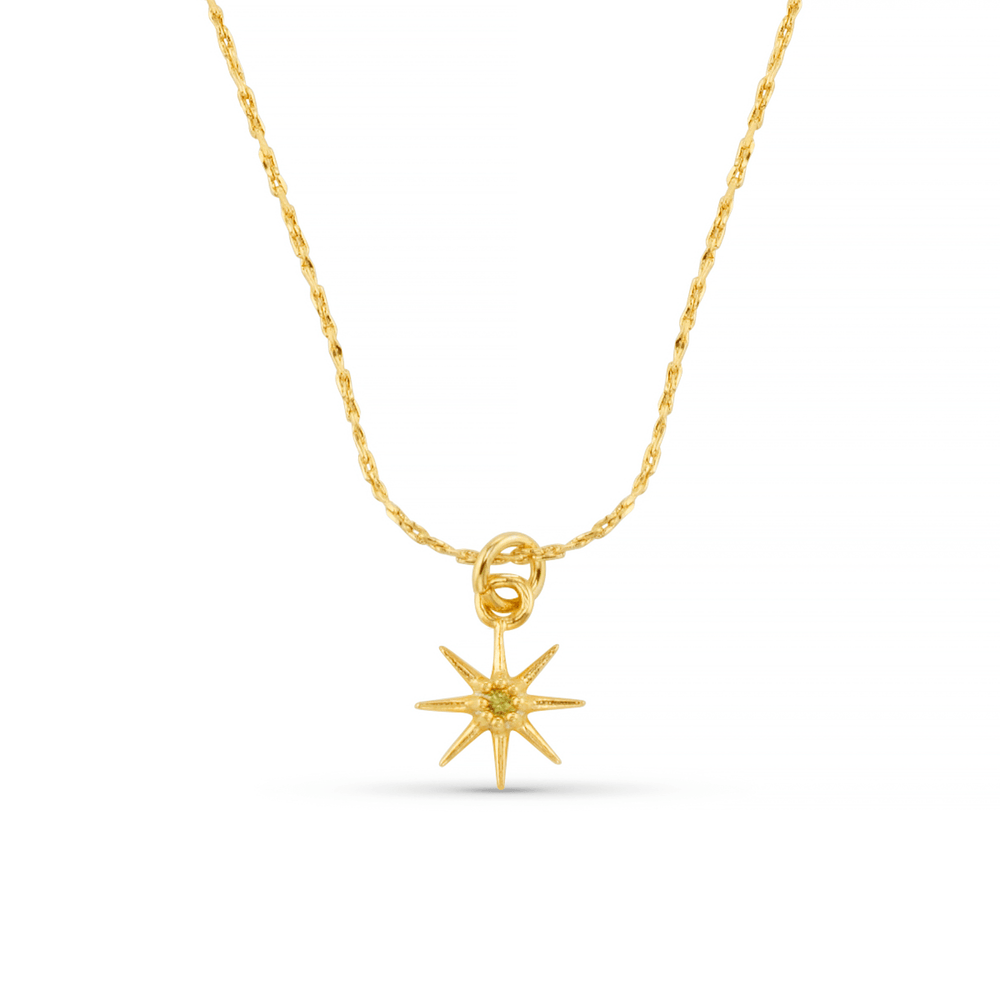 orelia August Birthstone Peridot Necklace