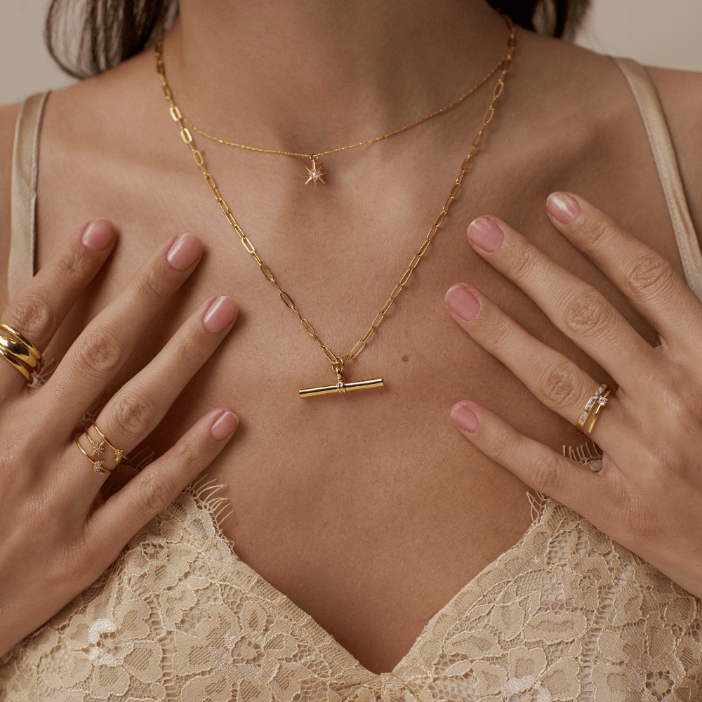 Orelia Baguette & Crystal Ring 2-Pack