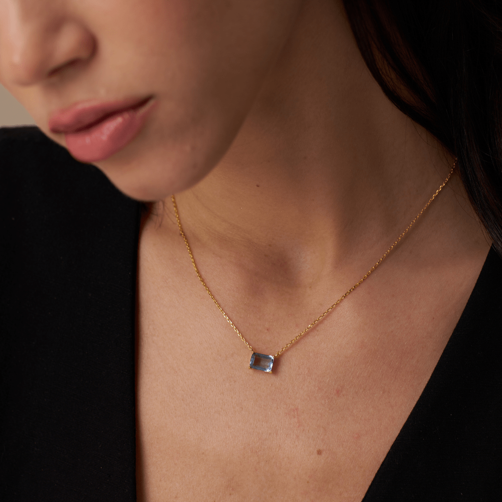 Orelia Baguette Stationed Necklace