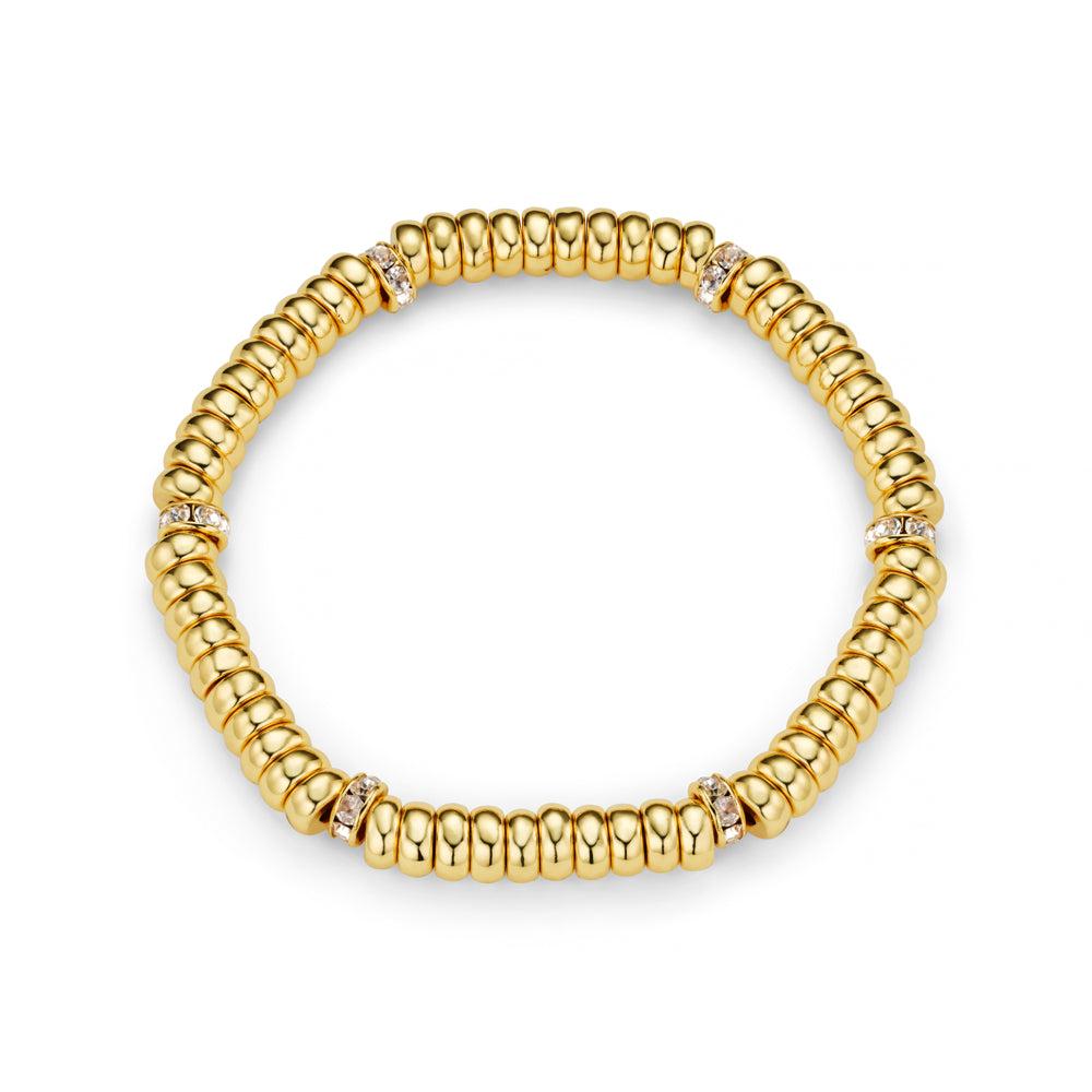 orelia Bead & Pavé Stretch Bracelet