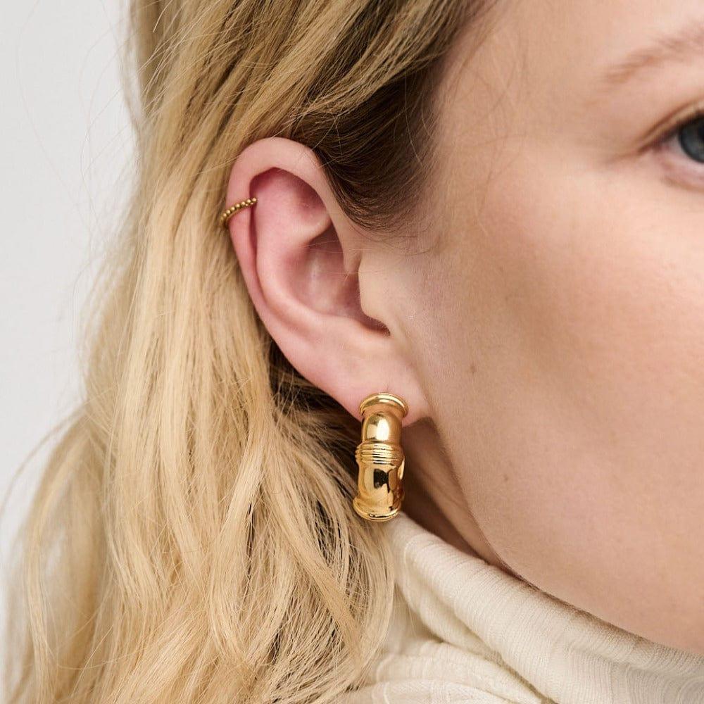 Orelia Beaded Clicker Hoop 8mm