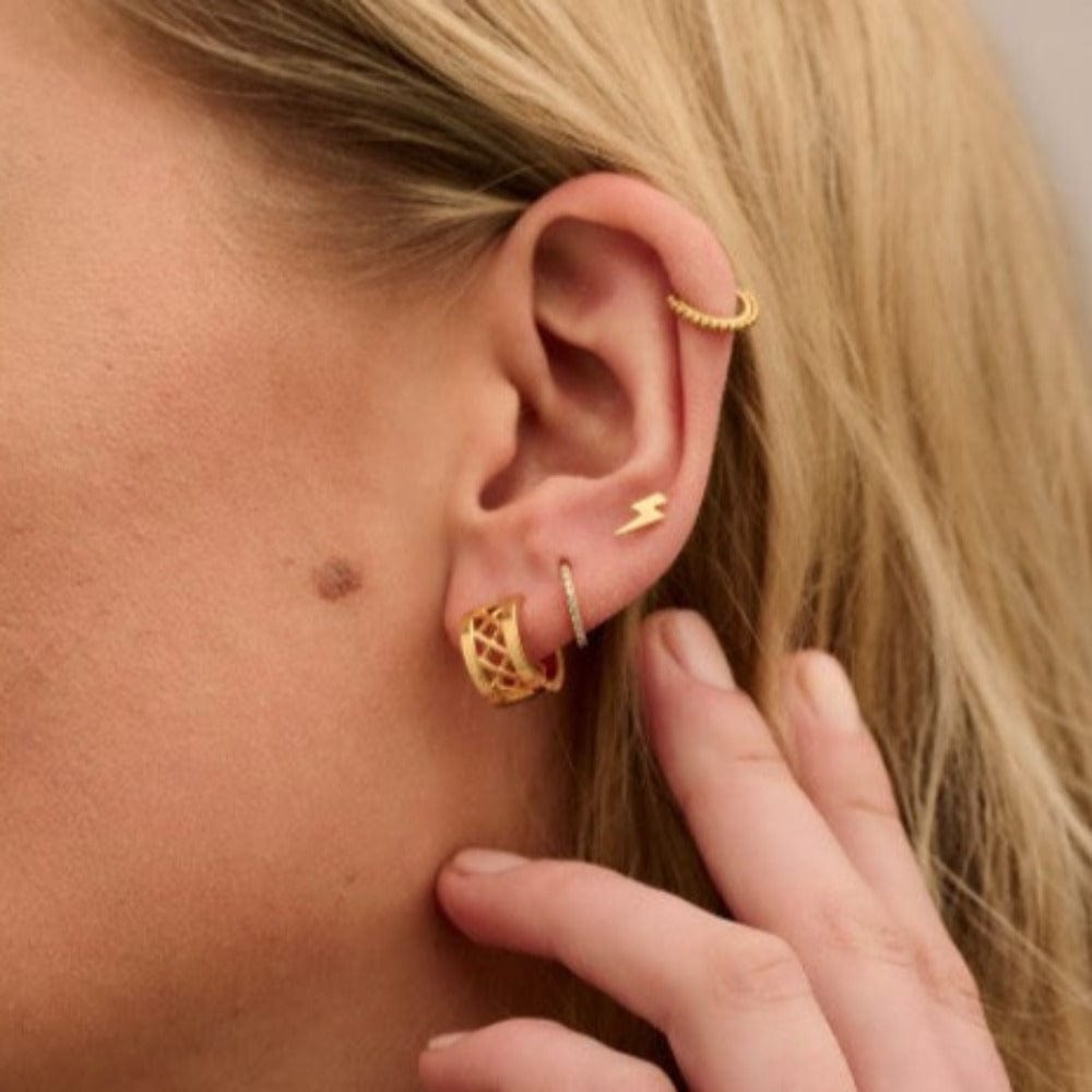 Orelia Beaded Clicker Hoop 8mm