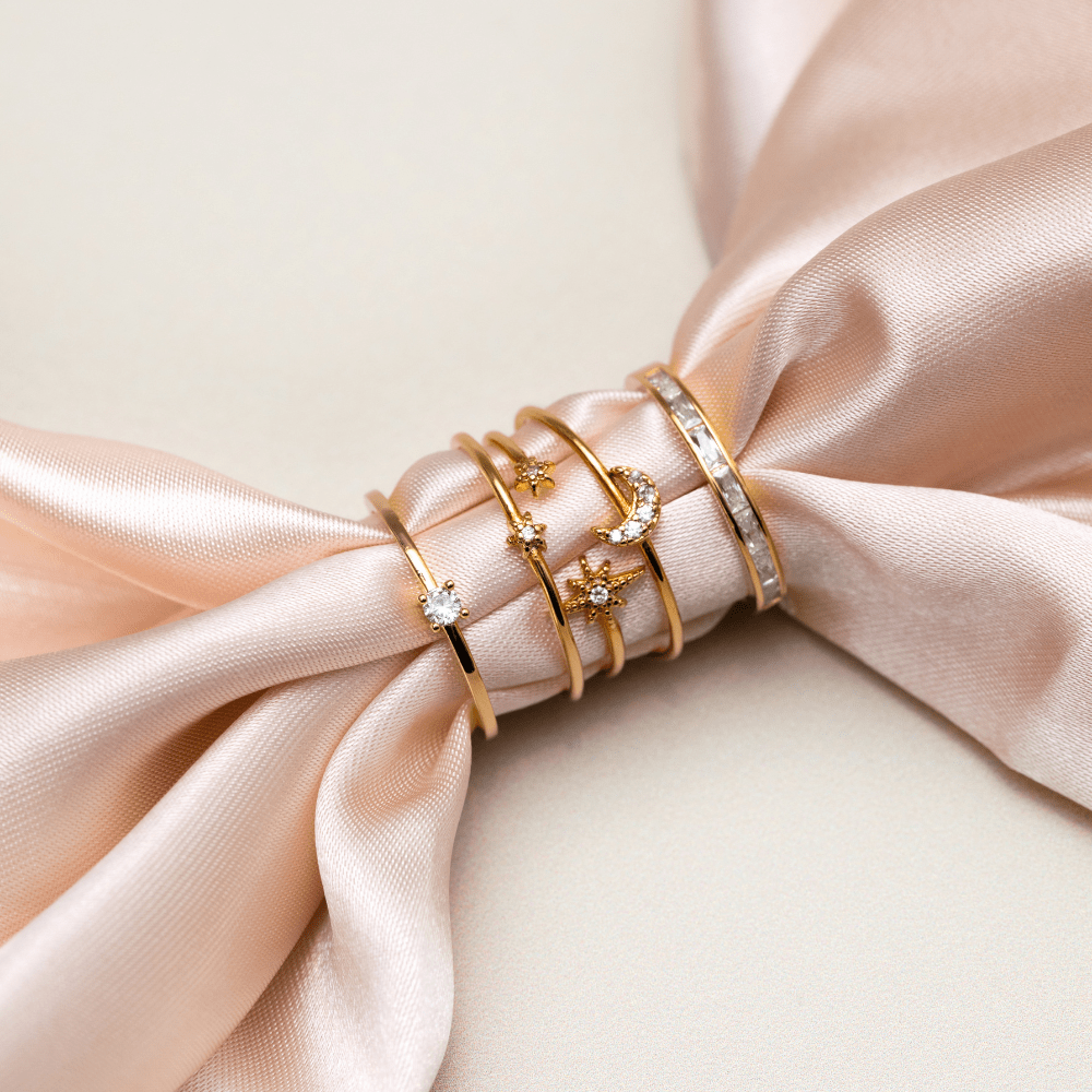 Orelia Celestial Open Caged Adjustable Ring