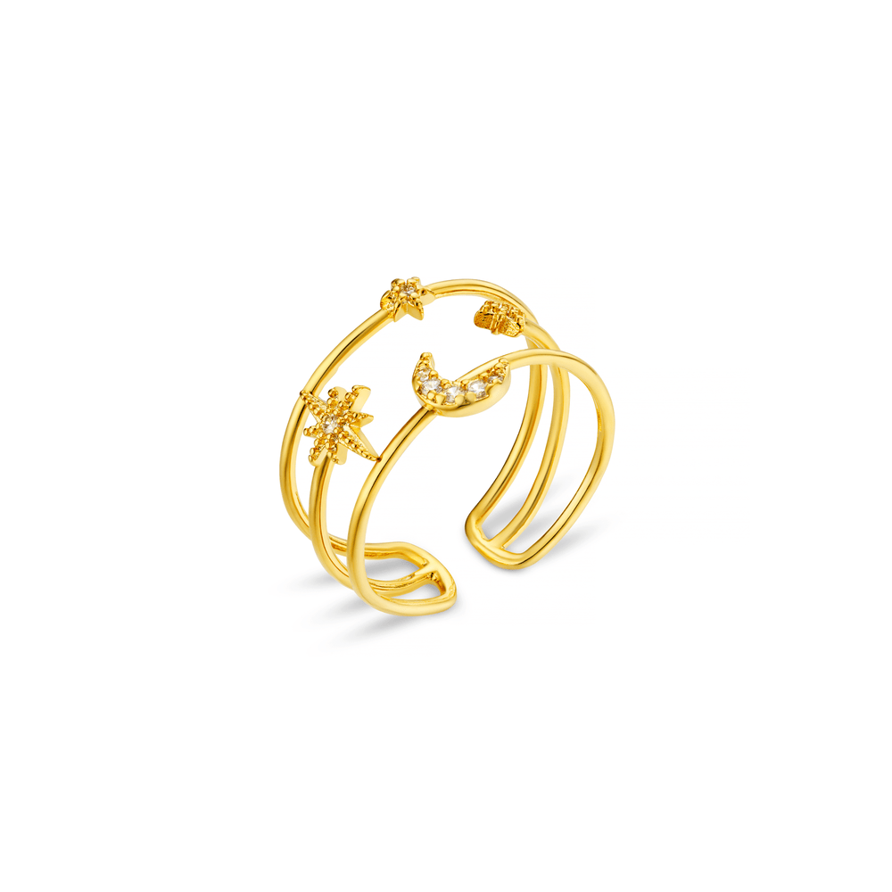 orelia Celestial Open Caged Adjustable Ring