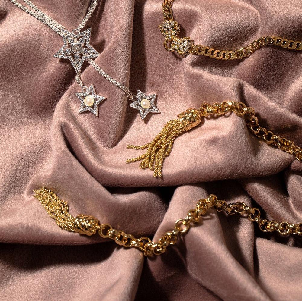 Orelia Chain & Tassel Wraparound Necklace