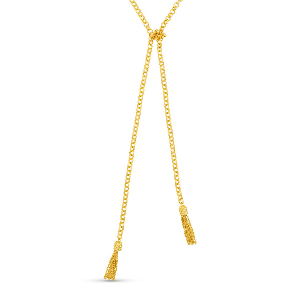 orelia Chain & Tassel Wraparound Necklace