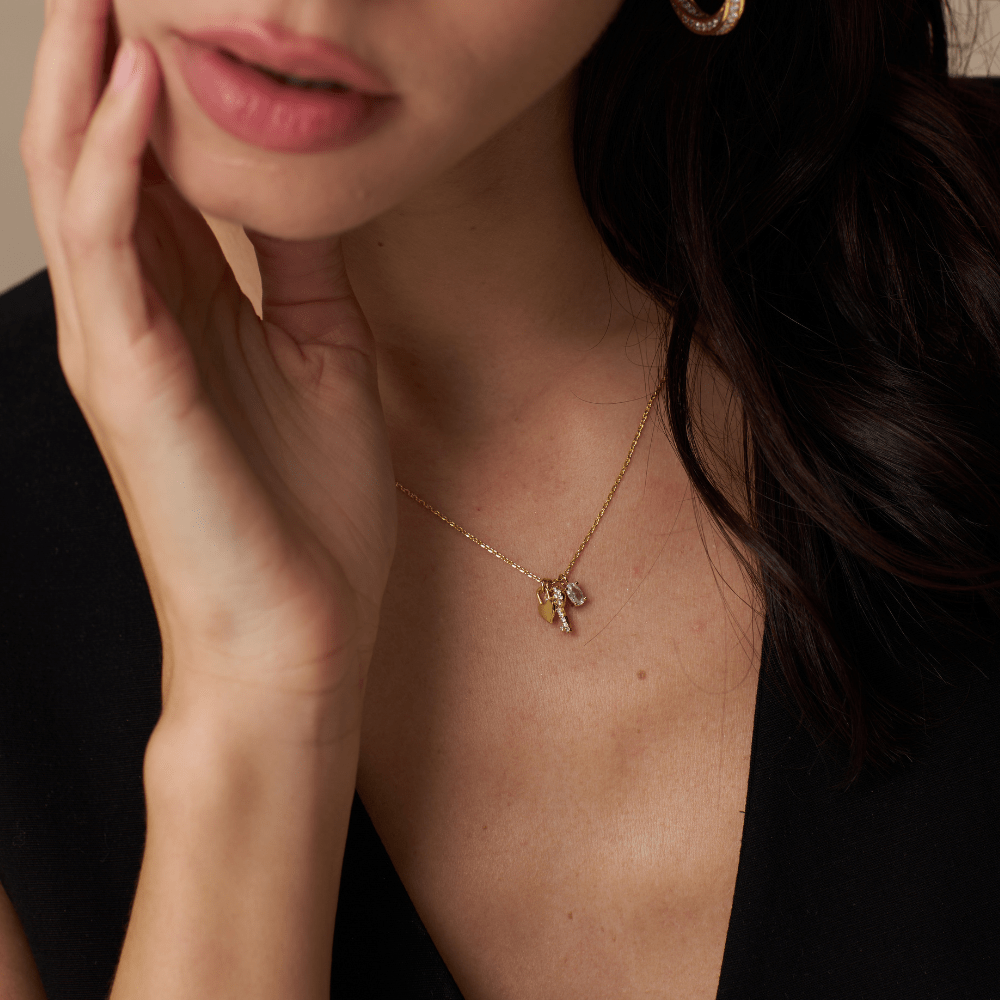 Orelia Charm Cluster Necklace