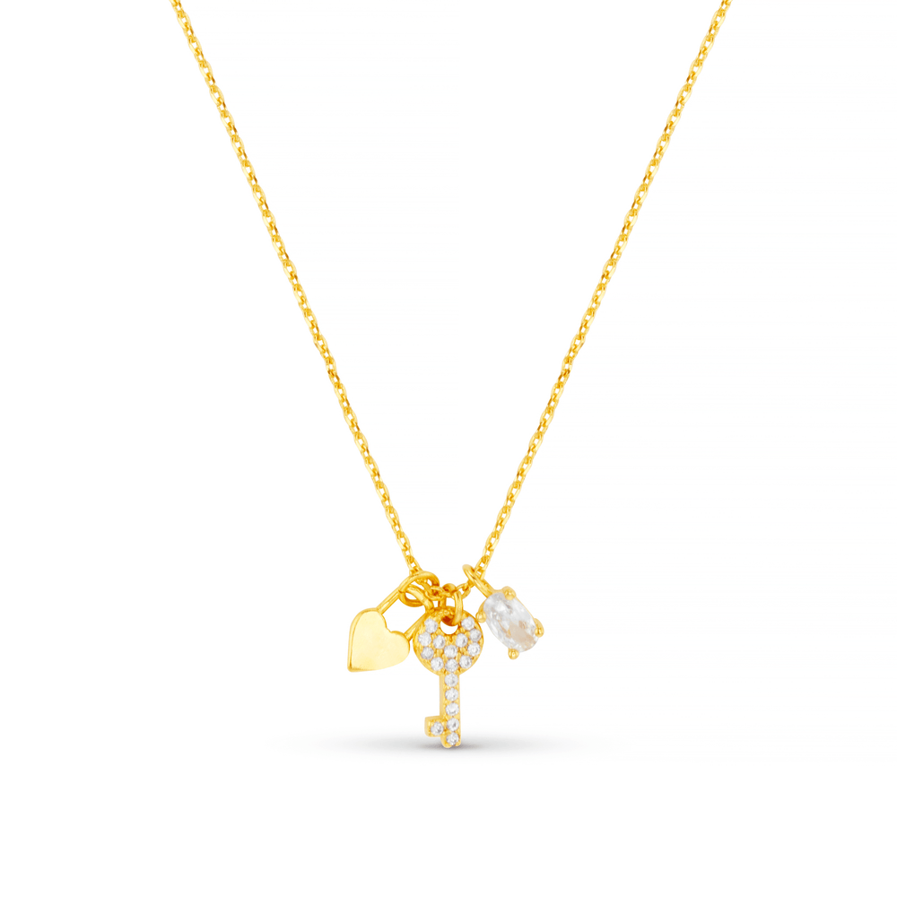 orelia Charm Cluster Necklace