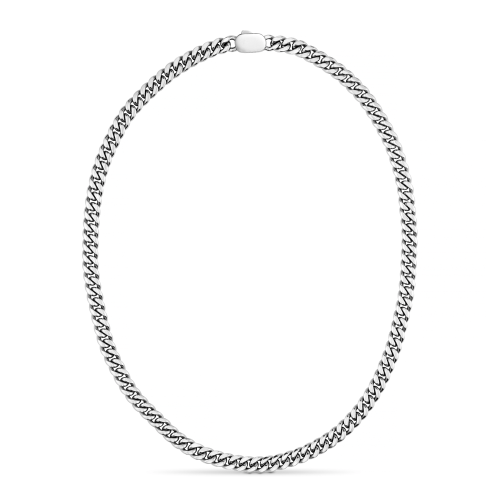 Orelia Chunky Flat Curb & Solid Clasp Necklace