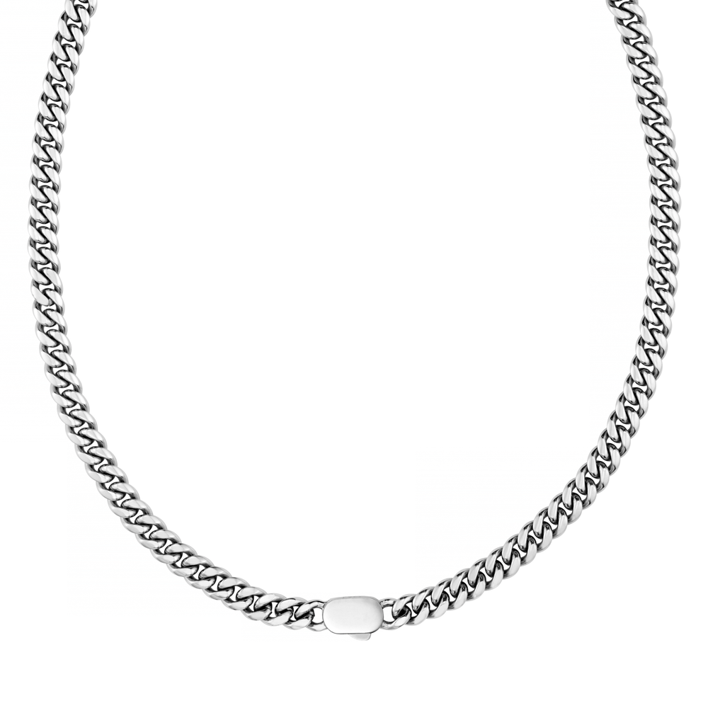 orelia Chunky Flat Curb & Solid Clasp Necklace