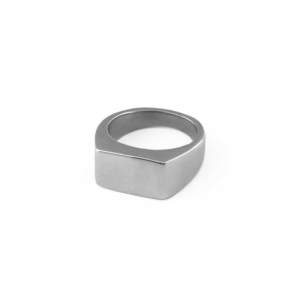 orelia Chunky Signet Ring - Silver