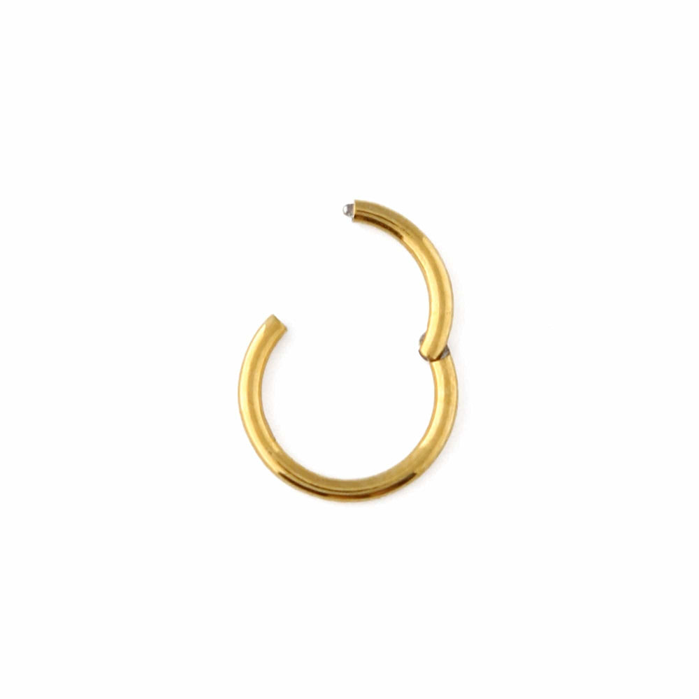 Orelia Clean Metal Clicker Hoop 8mm - Gold