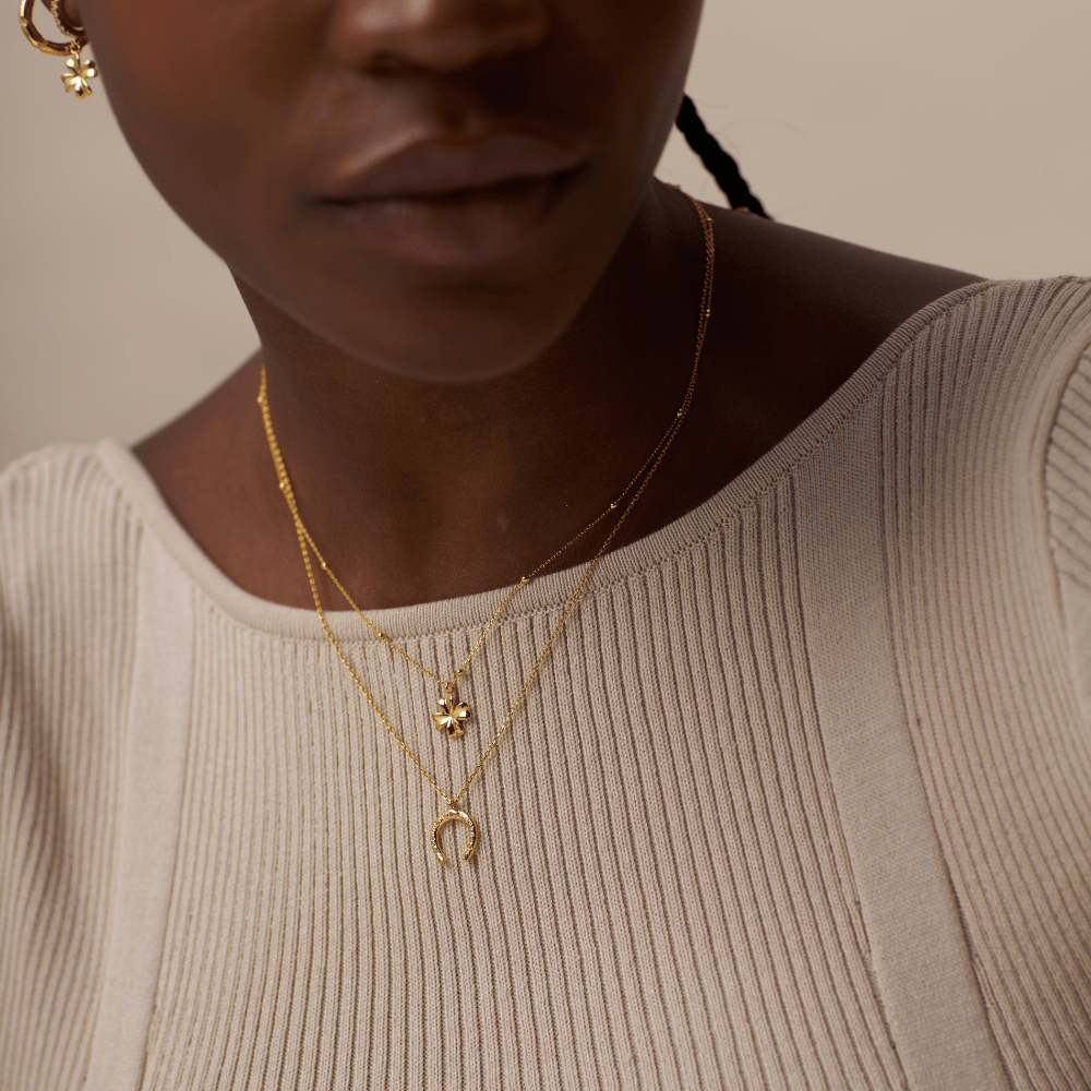 Orelia Clover Charm Necklace