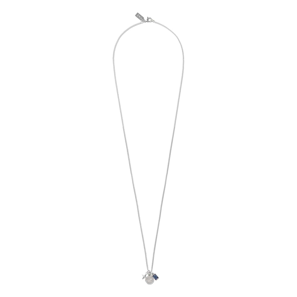 Orelia Coin & Crystal Cluster Necklace