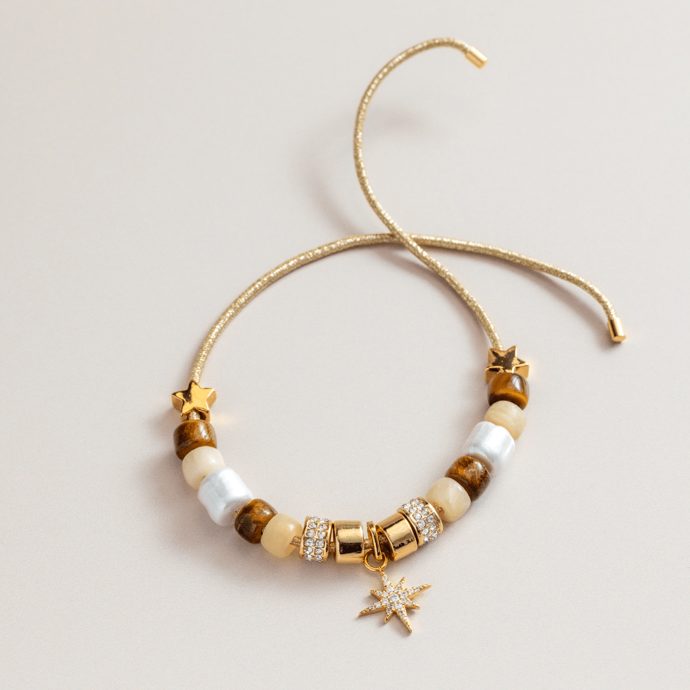 orelia Create Your Own - Star & Pearl Beaded Bracelet