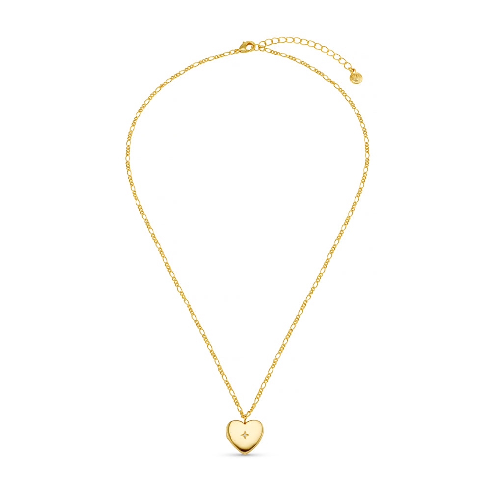 Orelia Crystal Heart Locket Necklace