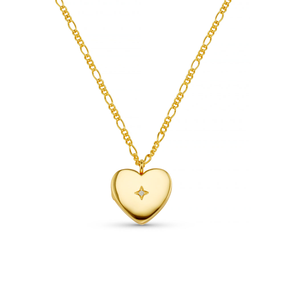 orelia Crystal Heart Locket Necklace
