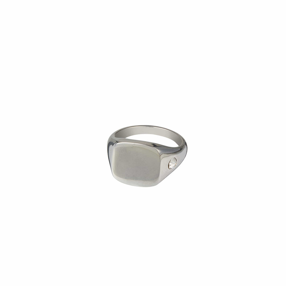 orelia Crystal Insert Signet Ring