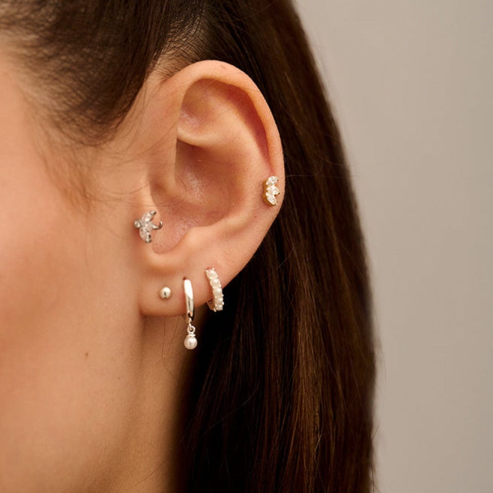 Orelia Crystal Marquise Fan Labret