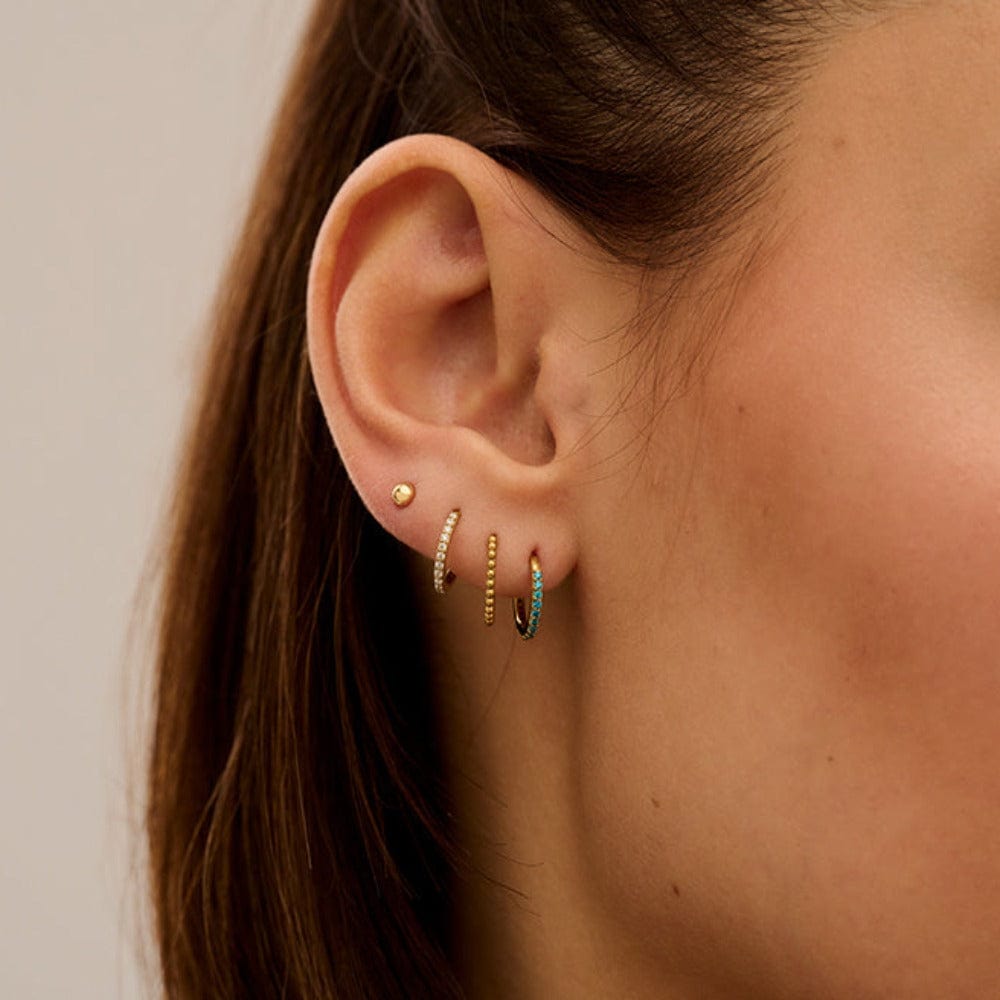 Orelia Crystal Pavé Clicker Hoop 8mm - Gold