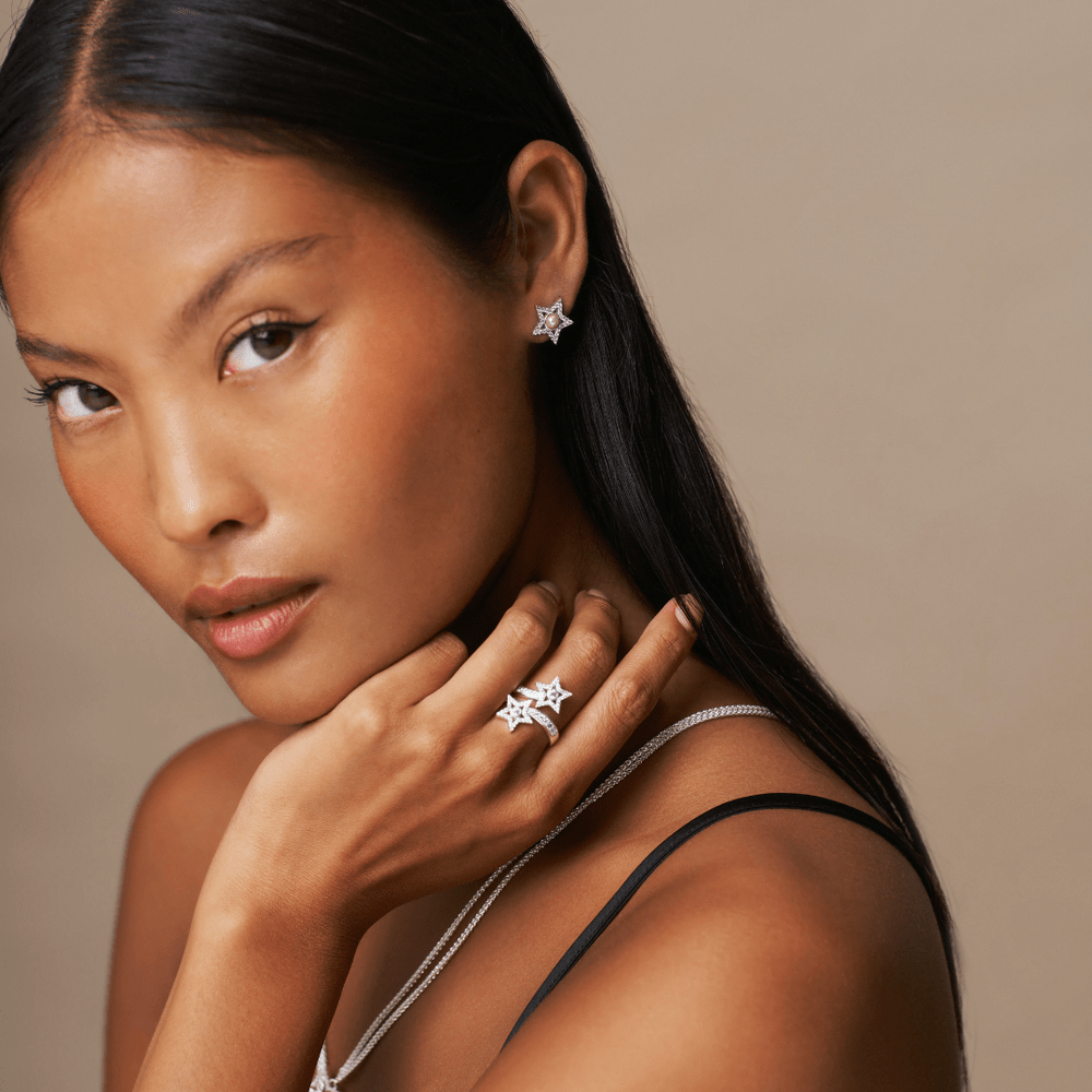 Orelia Crystal Star Stud Earrings