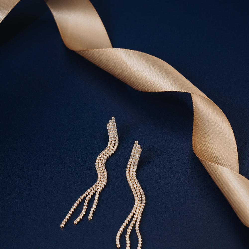 Orelia Cupchain Waterfall Drop Earrings