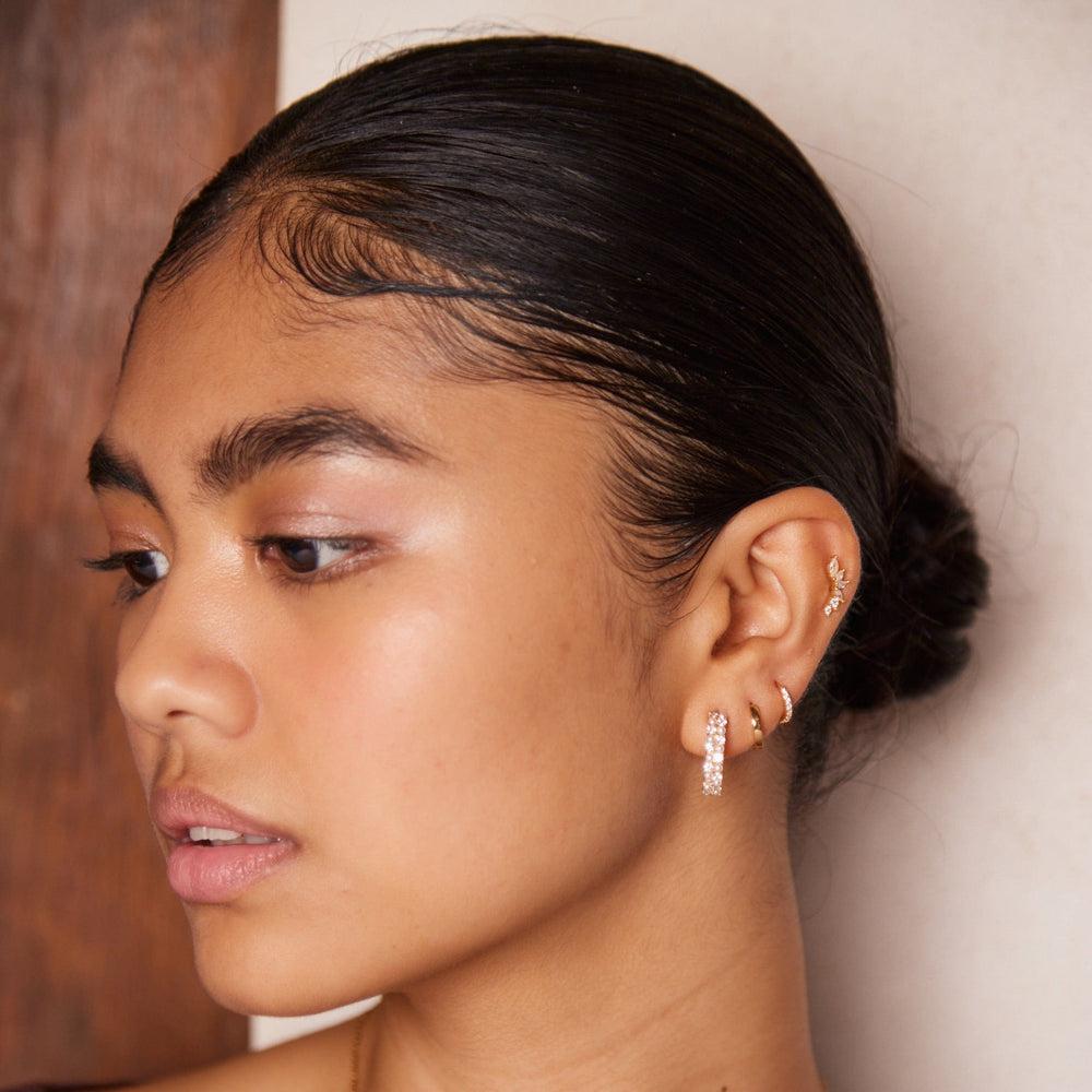 Orelia Curved Crystal Cluster Barbell