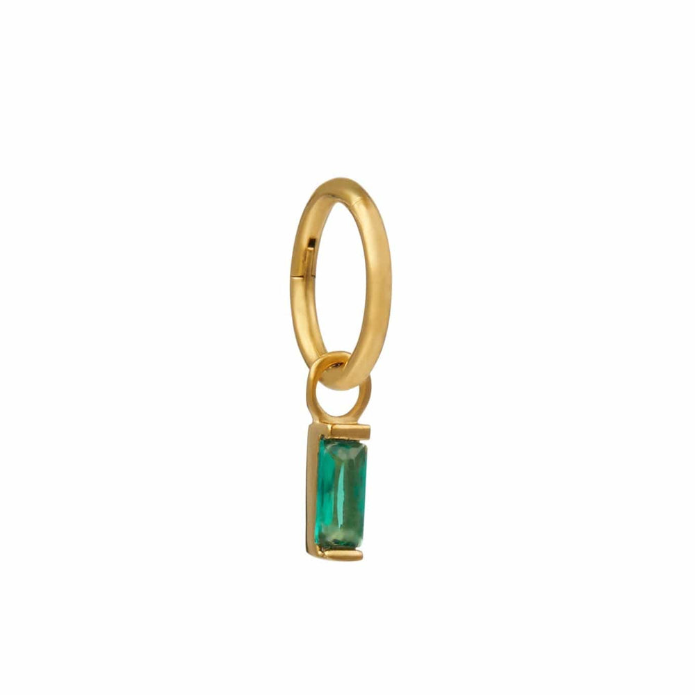 orelia Emerald Baguette Clicker Hoop 6mm