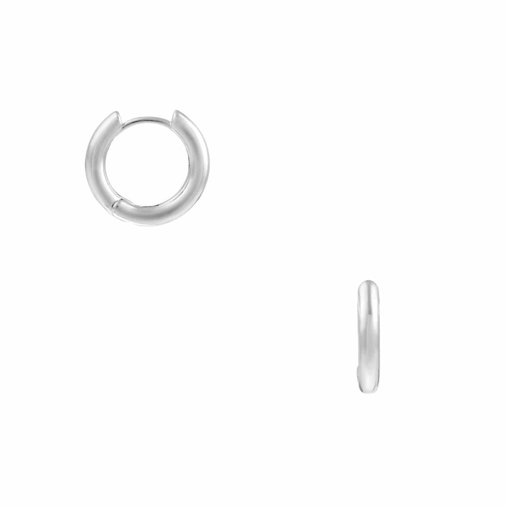 orelia Everyday Elevated Hoop Earrings - Silver