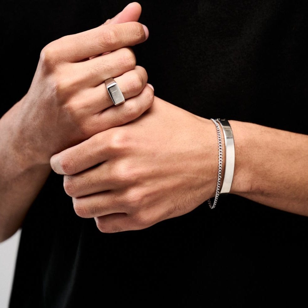 Orelia Fine Curb Chain Bracelet - Silver