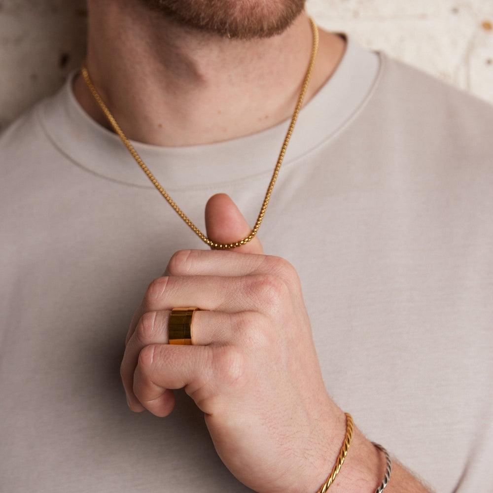 Orelia Fine Curb Chain Necklace - Gold