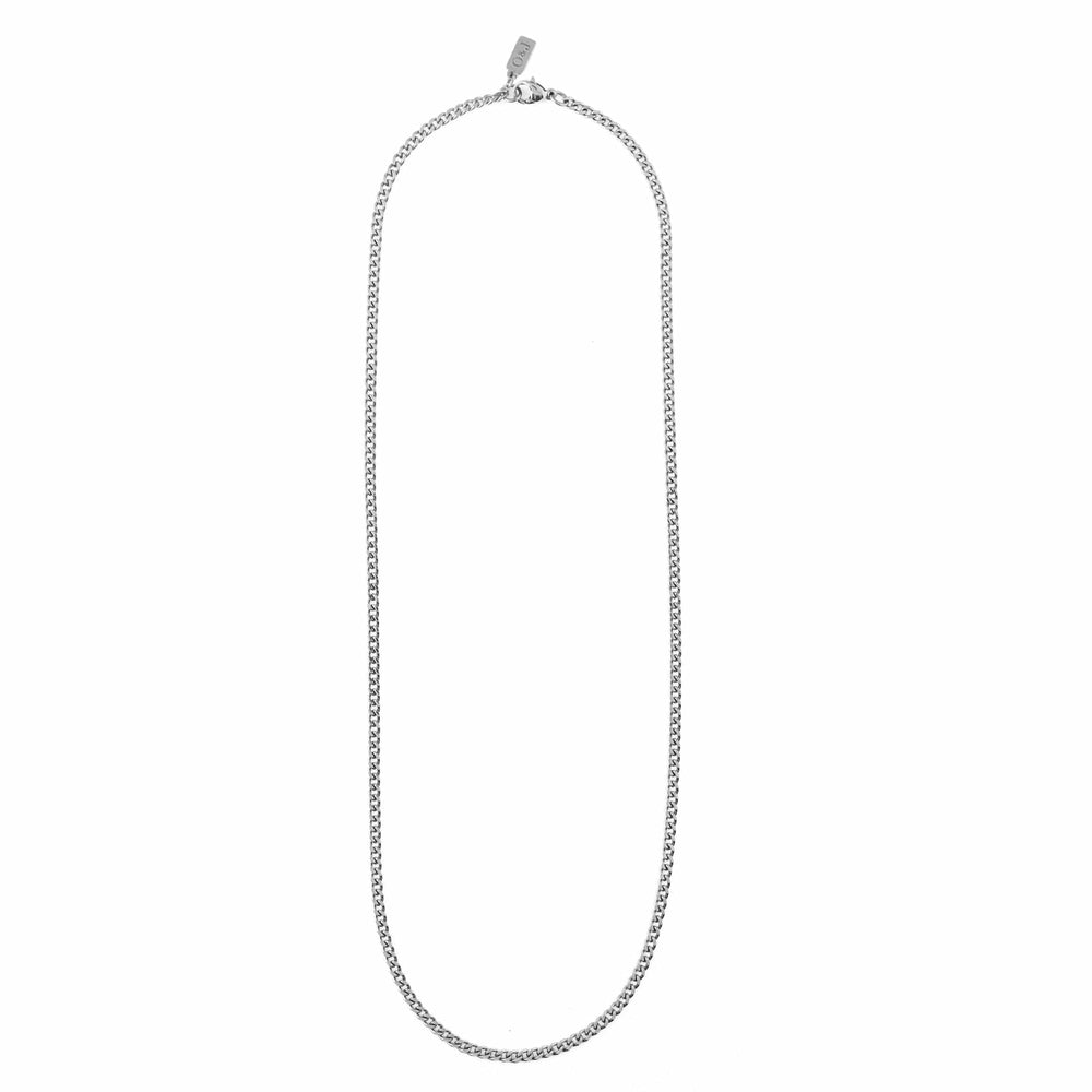 Orelia Fine Curb Chain Necklace - Silver