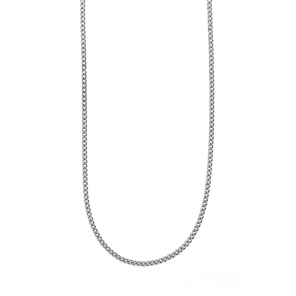 orelia Fine Curb Chain Necklace - Silver