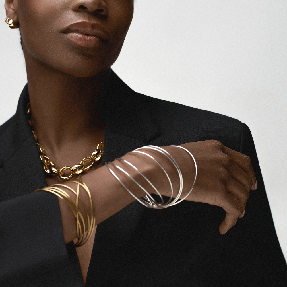 Orelia Fine Multi Interlocking Bangles