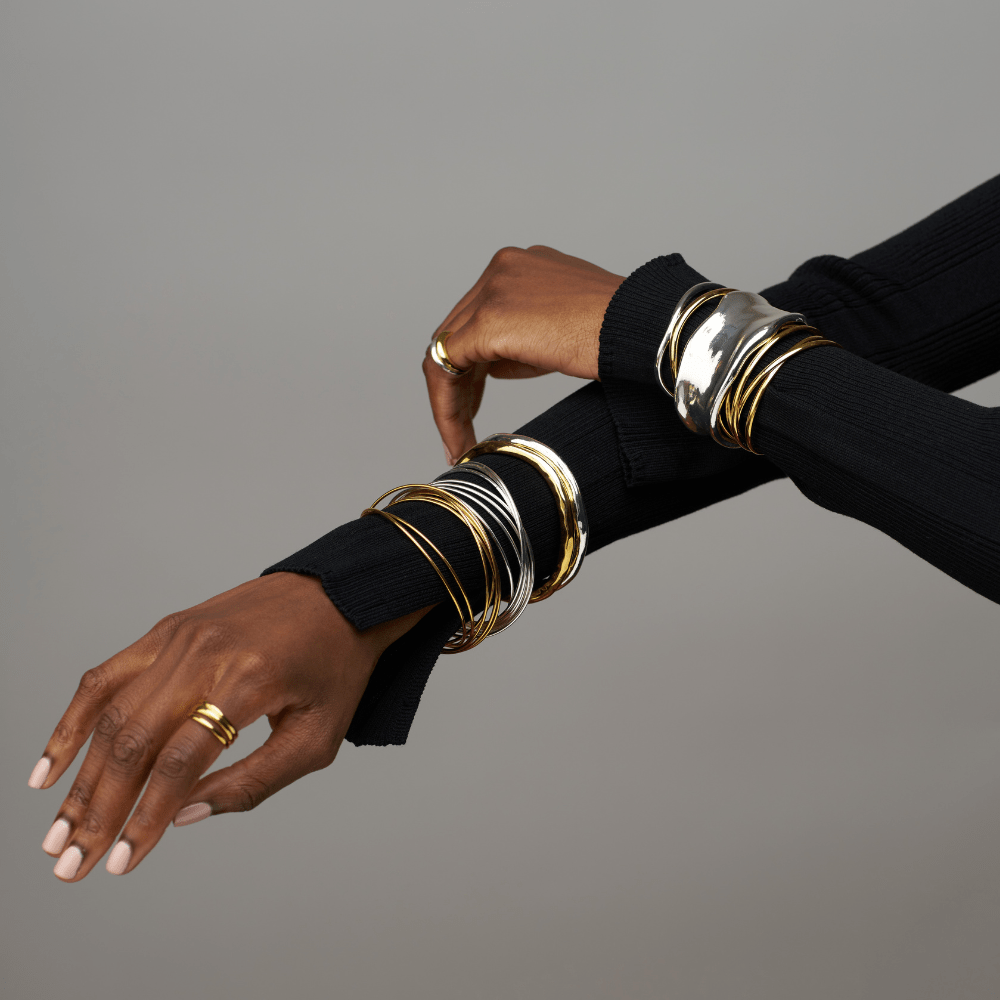 Orelia Fine Multi Interlocking Bangles