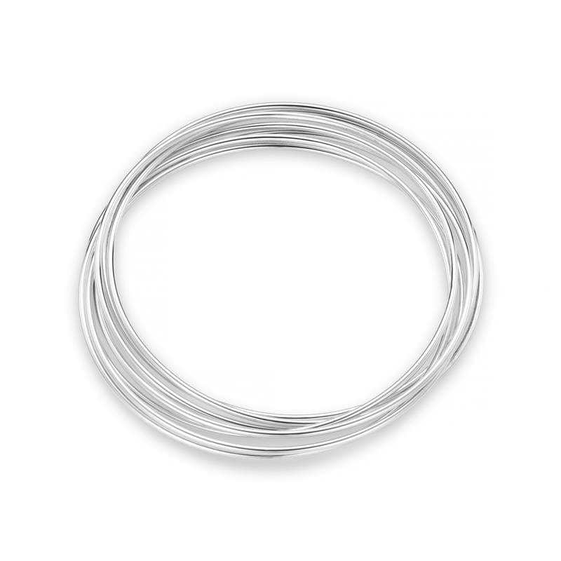 orelia Fine Multi Interlocking Bangles - Silver
