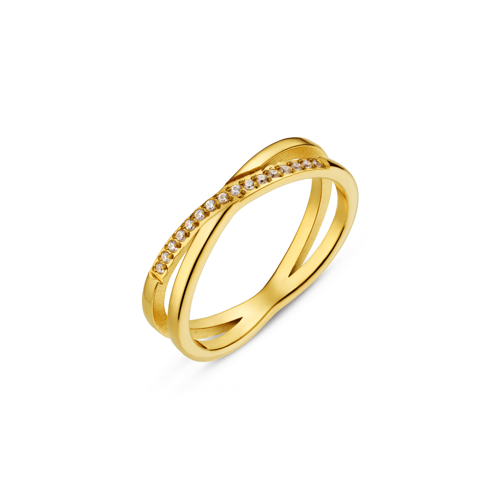 orelia Fine Pavé Crossover Ring