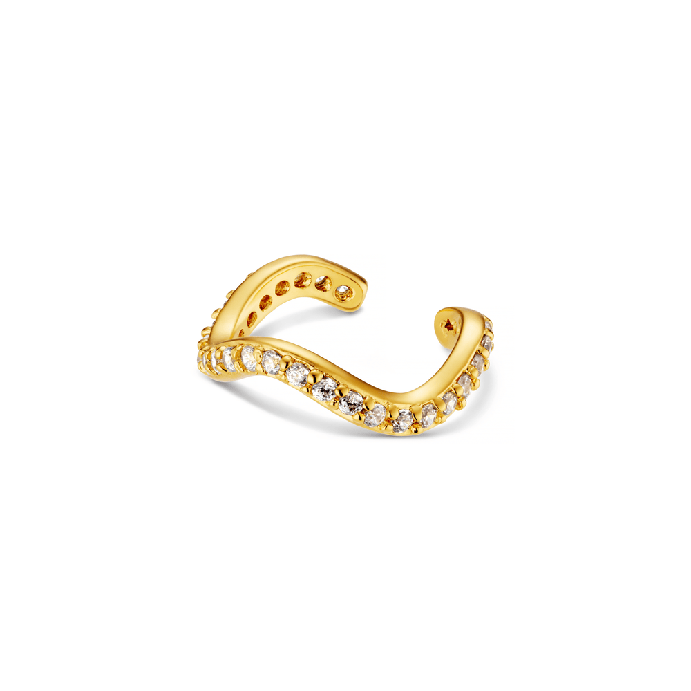 orelia Fine Pave Wave Ear Cuff