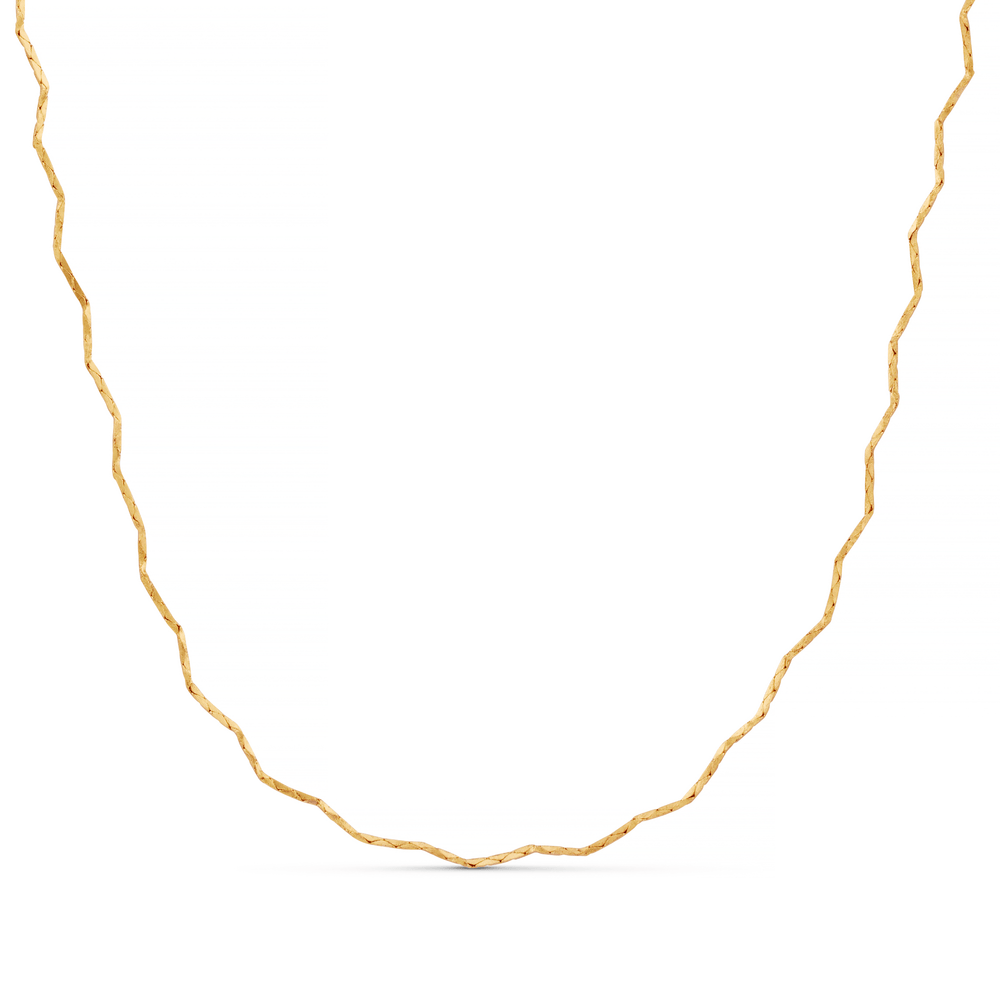 orelia Fine Wave Chain Necklace - Gold