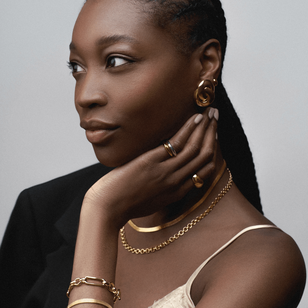 Orelia Flat Box Chain Necklace